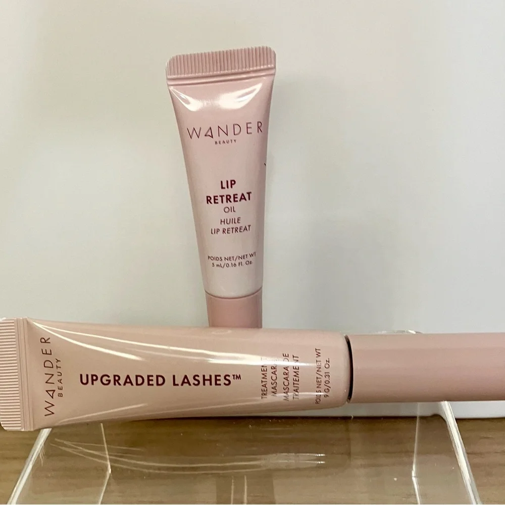 Wander Beauty Lip Retreat Oil and Upgraded Lashes Treatment Mascara.